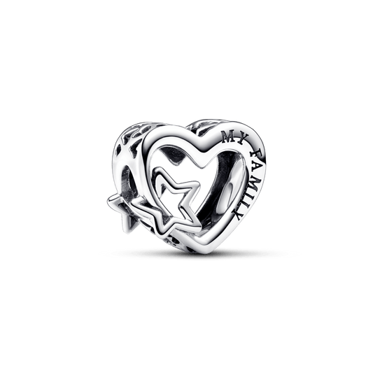 Charm de Filigrana Familia Corazón y Estrella