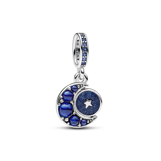 Charm Colgante Giratorio Luna Brillante