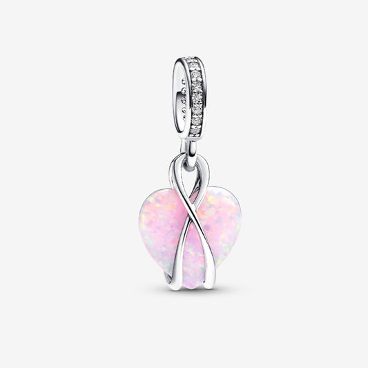Charm Colgante Corazón Opalescente Mamá