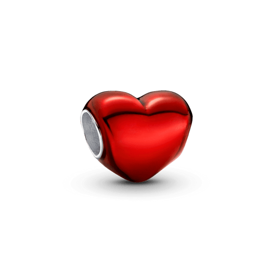 Charm Corazón Rojo Metálico