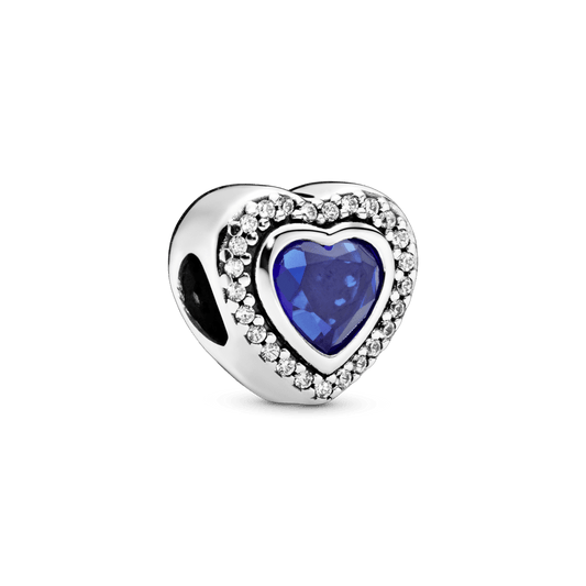 Charm Corazón Azul Resplandeciente