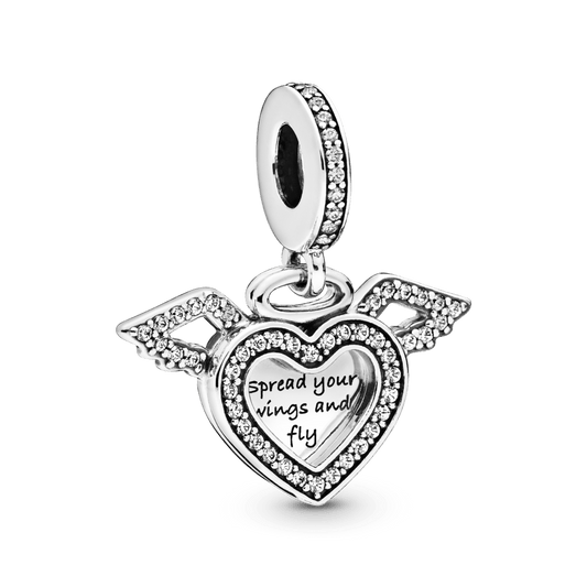 Charm Corazón Y Alas De Ángel
