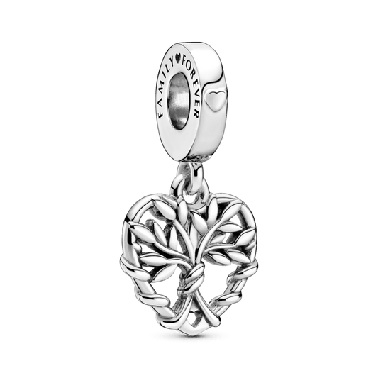Charm Corazón con Árbol Genealógico