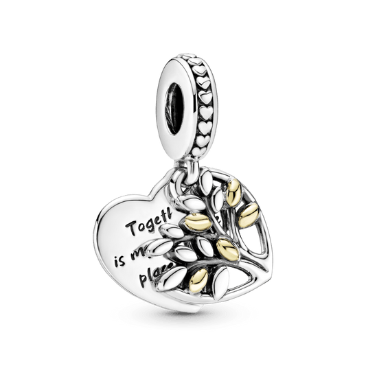Charm colgante Corazón de Arbol Genealógico