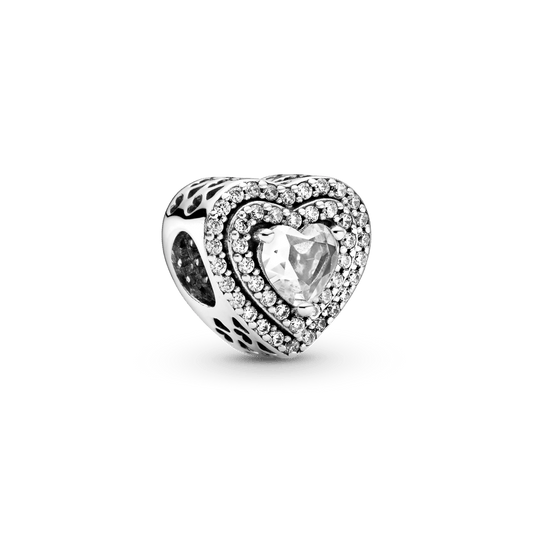 Charm Corazón Brillante Elevado