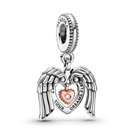 Charm Colgante Corazón y Alas de Ángel Club 2021