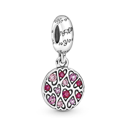 Charm Colgante Patrón Corazón Brillante
