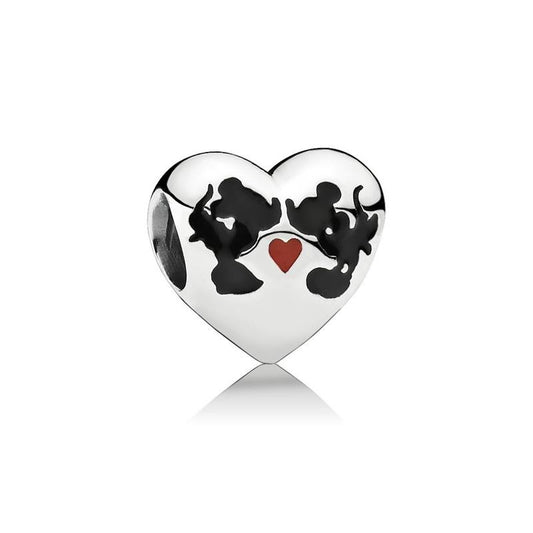 Charm Corazón Beso de Minnie & Mickey