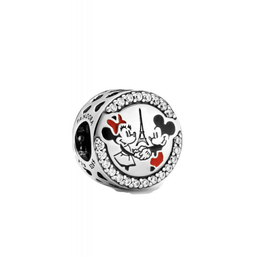 Charm Minnie y Mickey con la Torre Eiffel