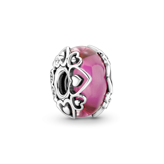 Charm Cristal de Murano Rosa Declara Tu Amor