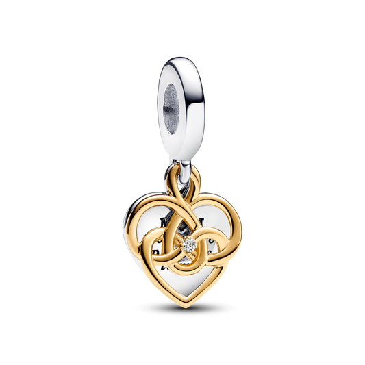 Charm Colgante Doble Corazón de Madre